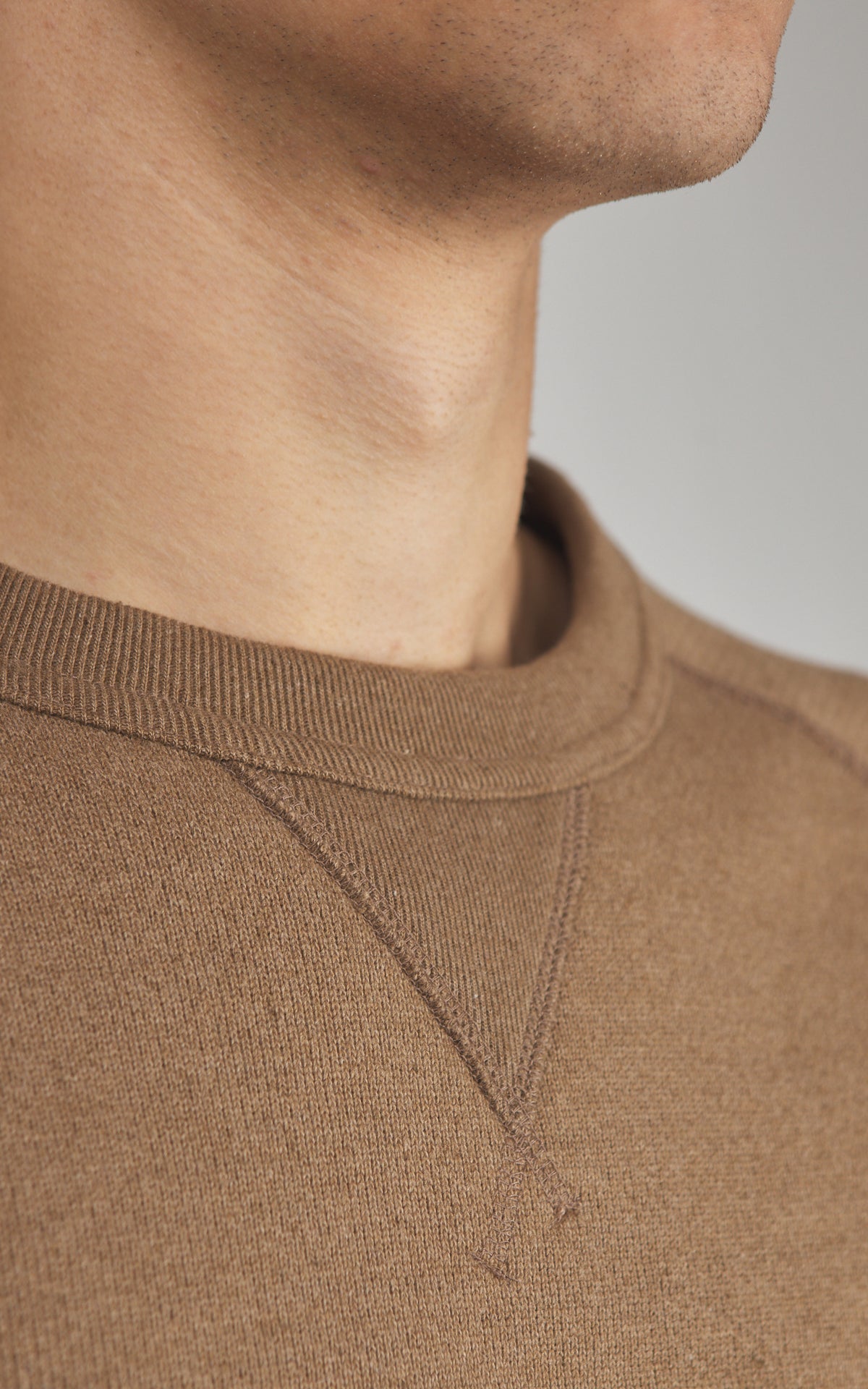 Wonder Looper Crewneck Iron Mordant Foxfibre® Double Heavyweight French Terry Coyote 80