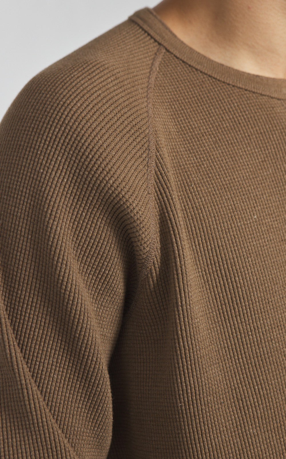 Wonder Looper Henley Iron Mordant Foxfibre® Heavyweight Waffle