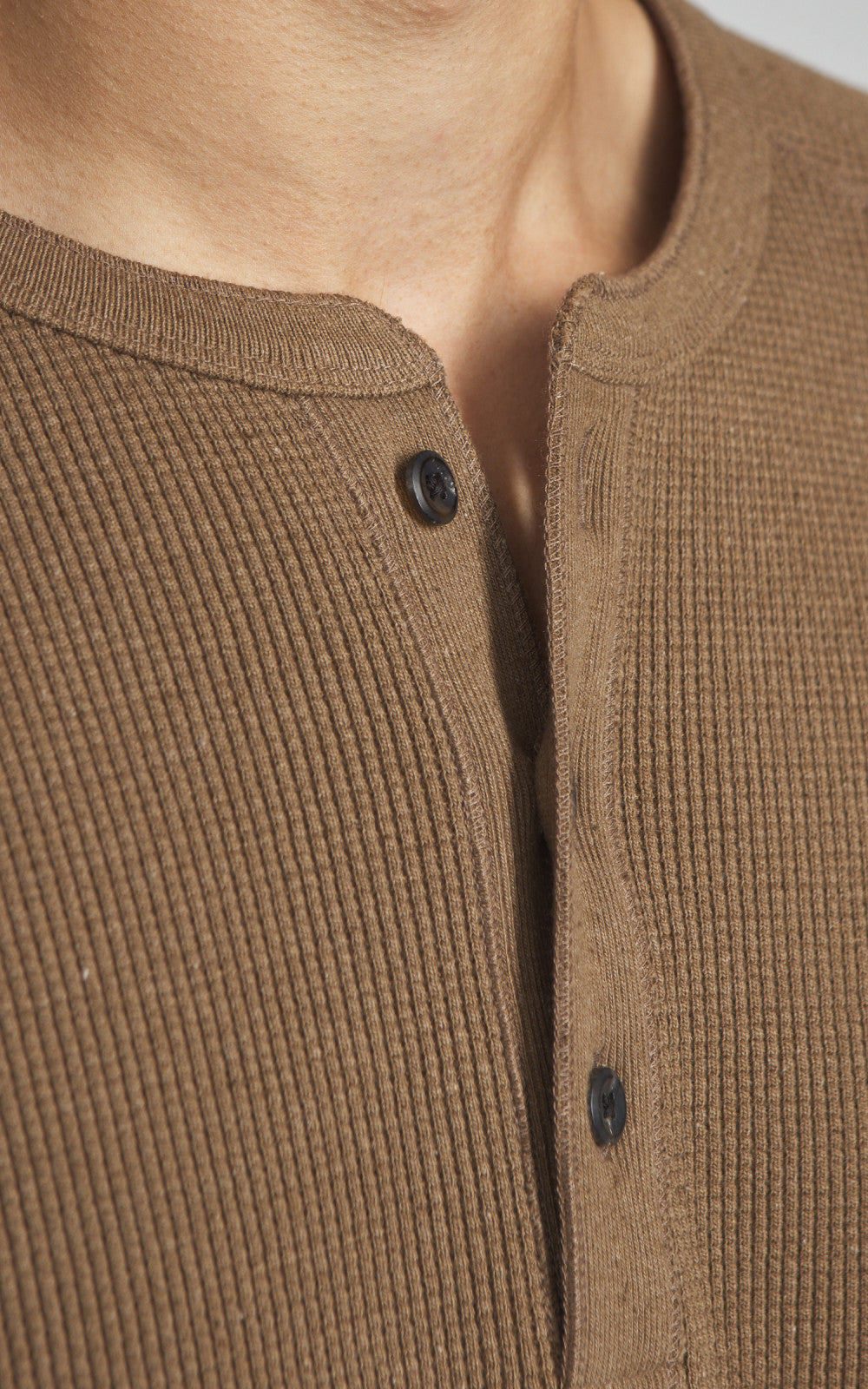 Wonder Looper Henley Iron Mordant Foxfibre® Heavyweight Waffle