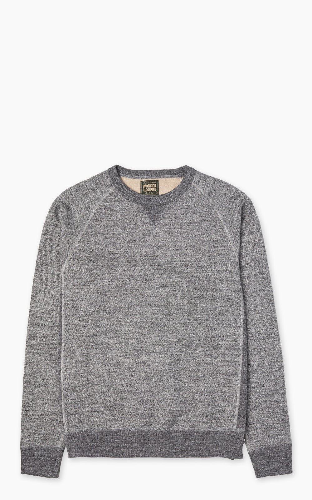 Wonder Looper Pullover Crewneck Fleeced Foxfibre® Charcoal