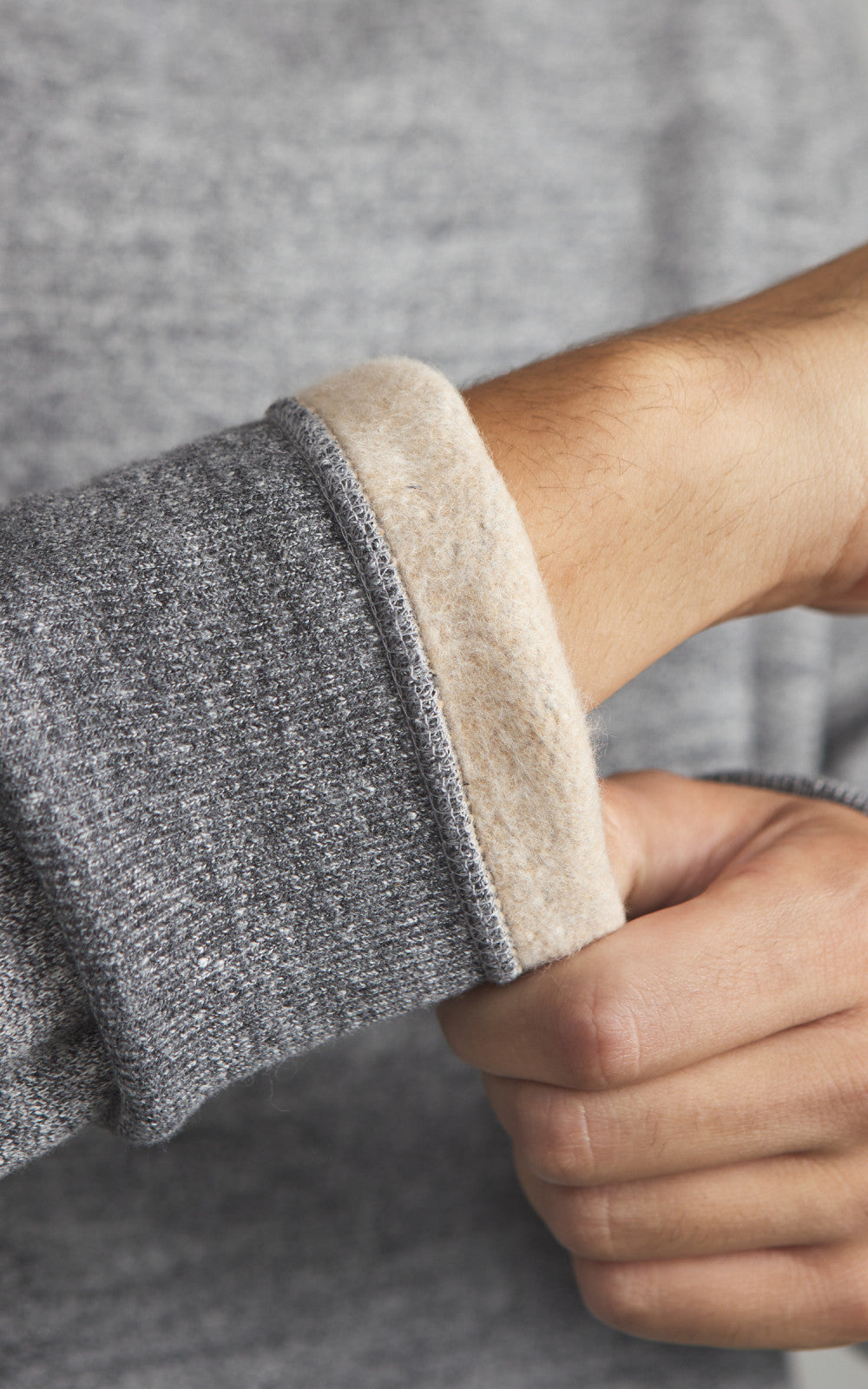 Wonder Looper Pullover Crewneck Fleeced Foxfibre® Charcoal