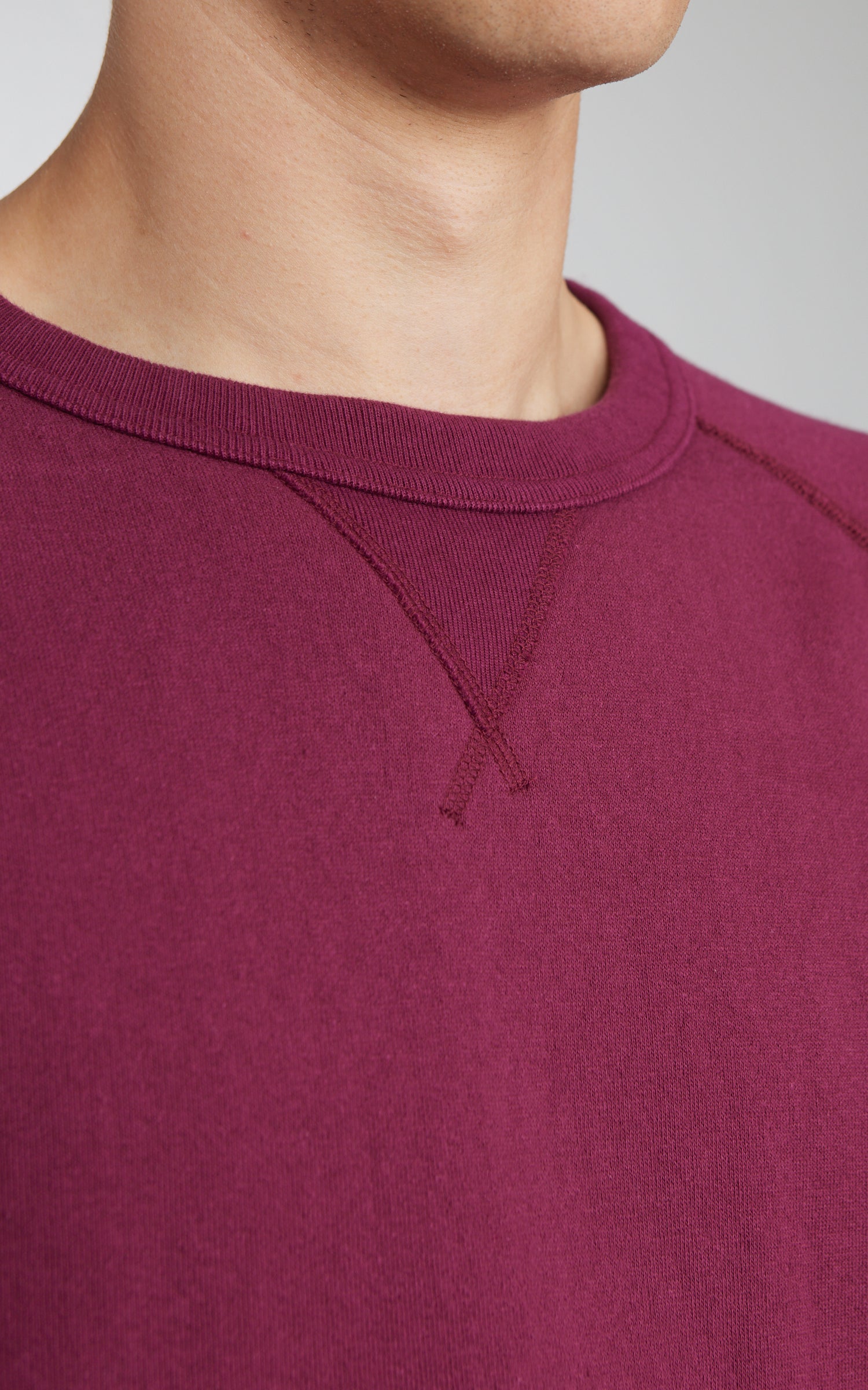 Wonder Looper Pullover Crewneck Super Looper French Terry Burgundy