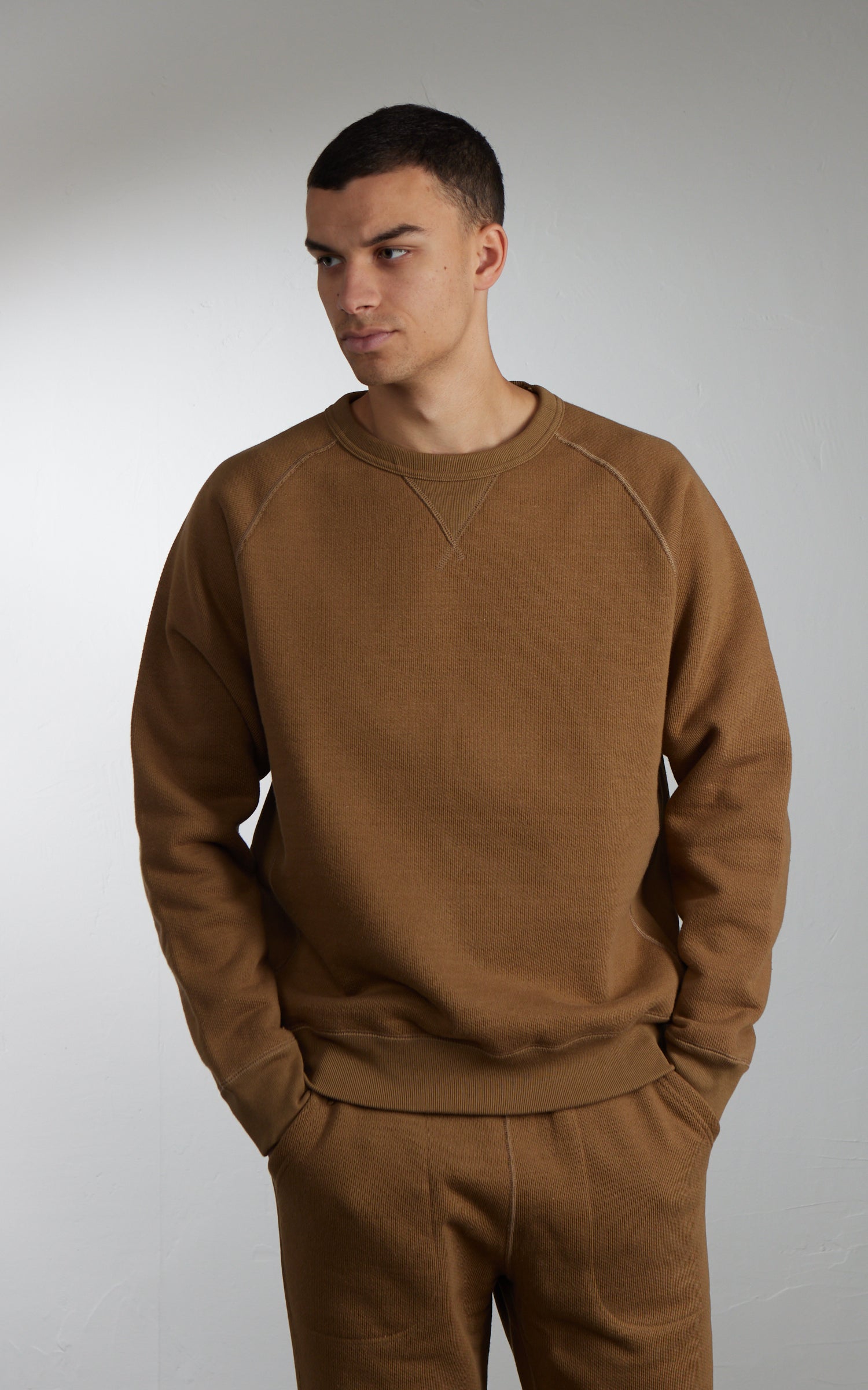 Wonder Looper Pullover Crewneck Double Heavyweight French Terry Dune