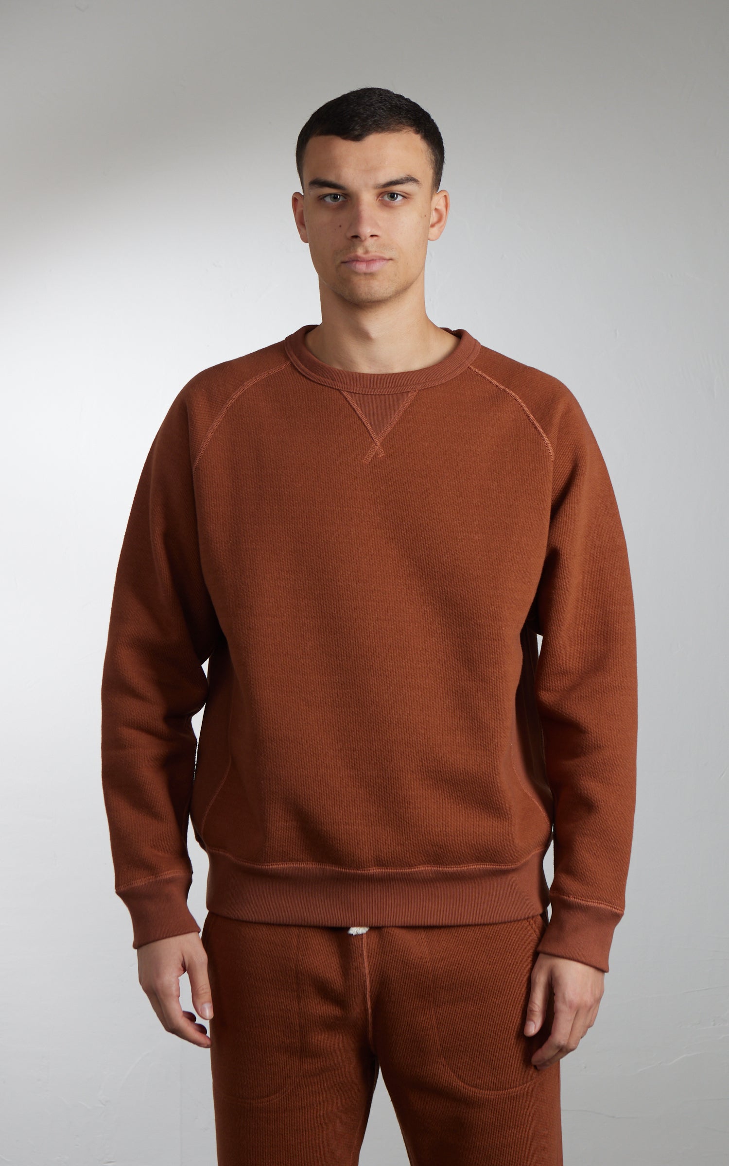 Wonder Looper Pullover Crewneck Double Heavyweight French Terry Rust