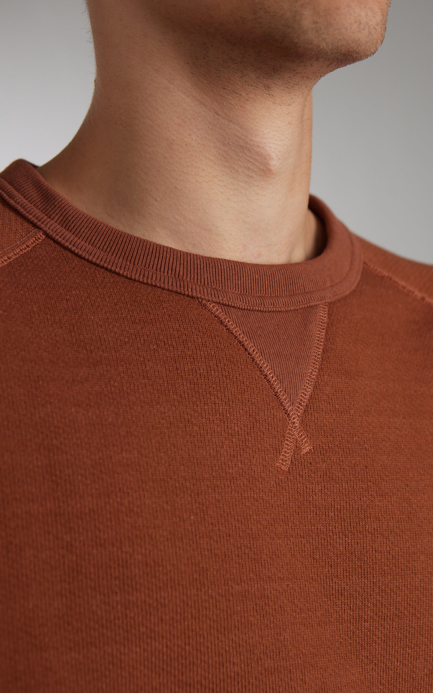 Wonder Looper Pullover Crewneck Double Heavyweight French Terry Rust