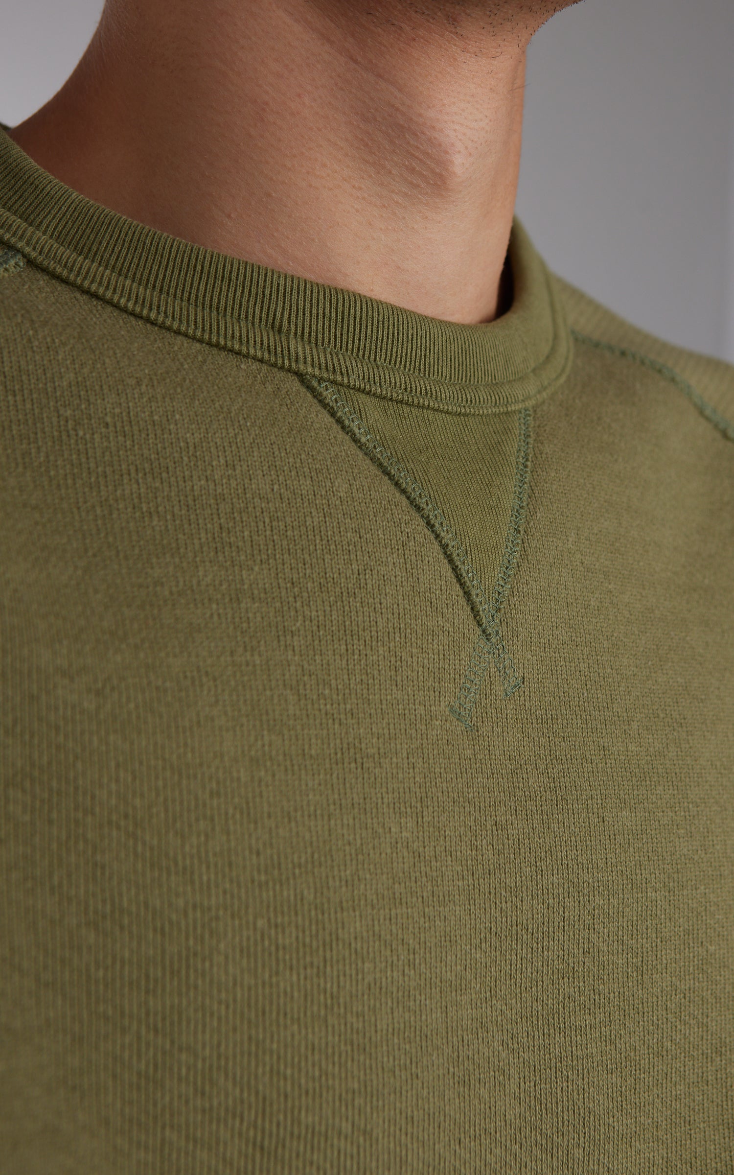 Wonder Looper Pullover Crewneck Double Heavyweight French Terry Sage