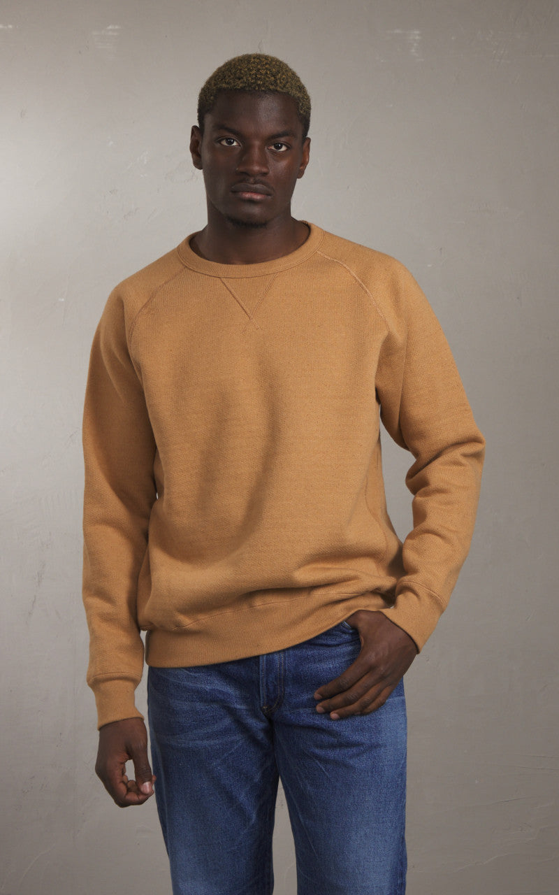 Wonder Looper Pullover Crewneck Double Heavyweight French Terry Foxfibre® Coyote 80