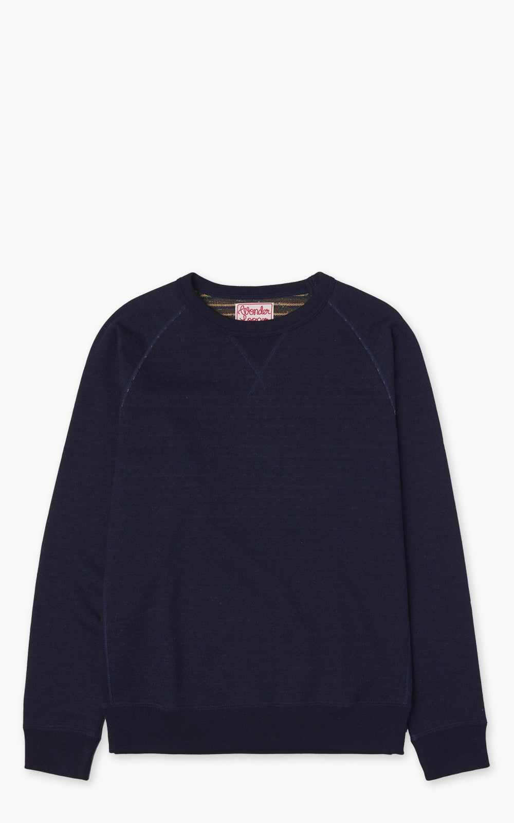 Wonder Looper Pullover Crewneck Real Indigo Blanket Striped French Terry Indigo