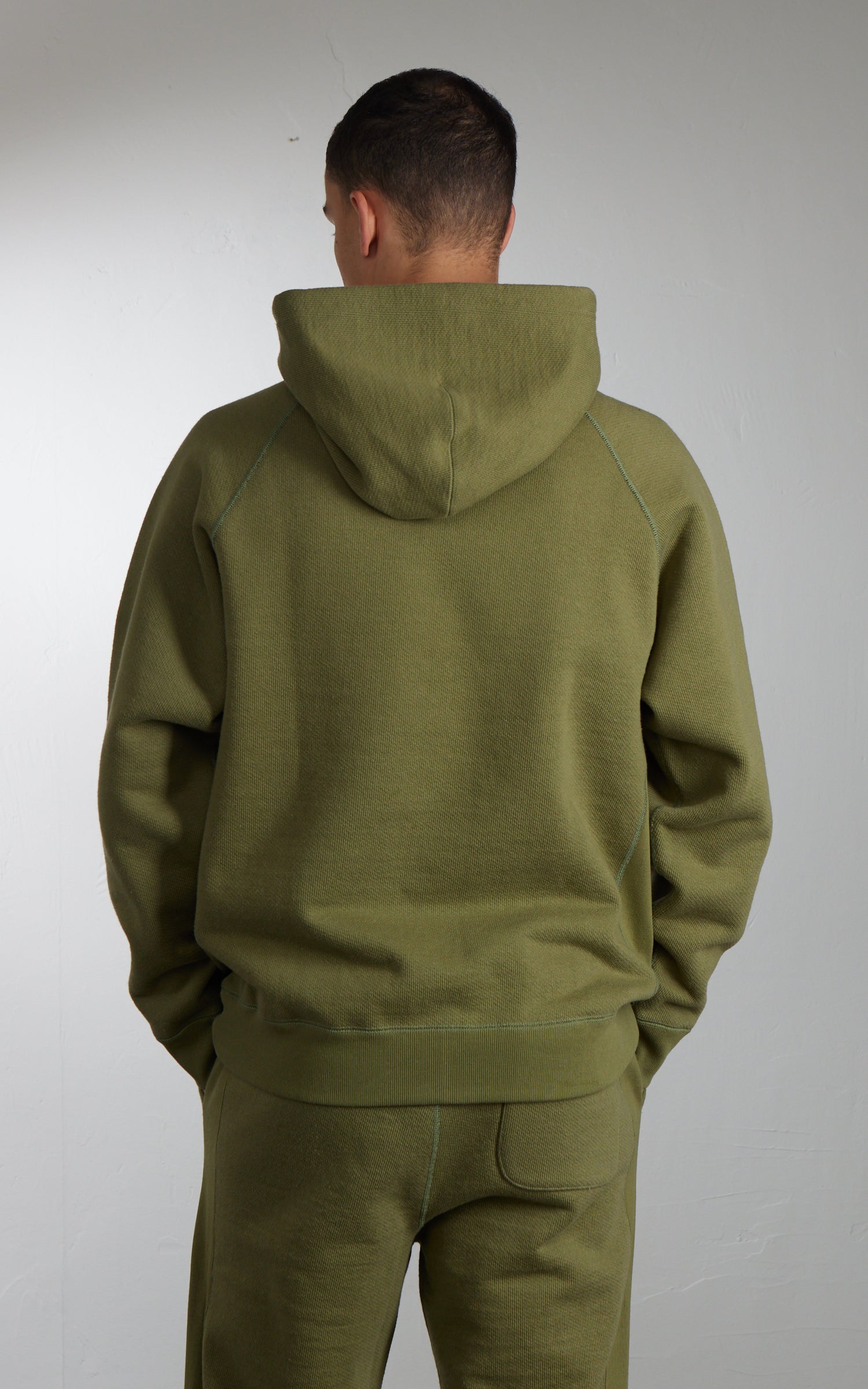 Wonder Looper Pullover Hoodie Double Heavyweight French Terry Sage