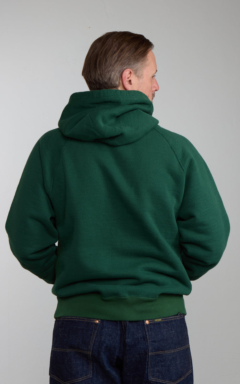 Wonder Looper Pullover Hoodie Double Heavyweight French Terry Racing Green
