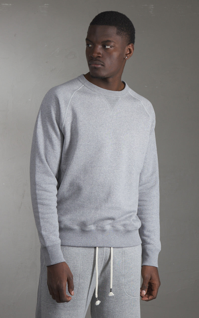 Wonder Looper Pullover Crewneck Super Looper French Terry Heather Grey