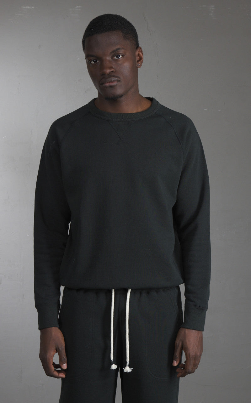 Wonder Looper Pullover Crewneck Super Looper French Terry Sumi Black