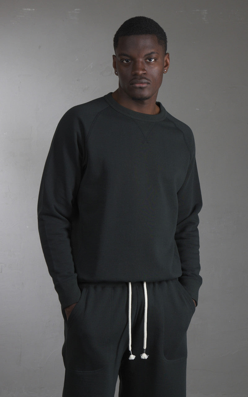 Wonder Looper Pullover Crewneck Super Looper French Terry Sumi Black