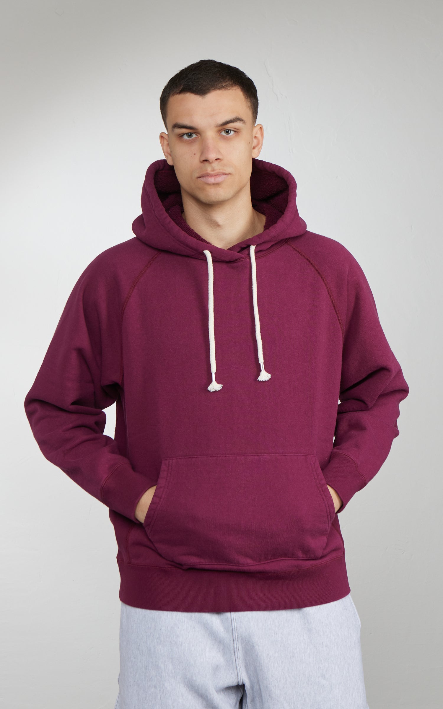Wonder Looper Pullover Hoodie Super Looper French Terry Burgundy