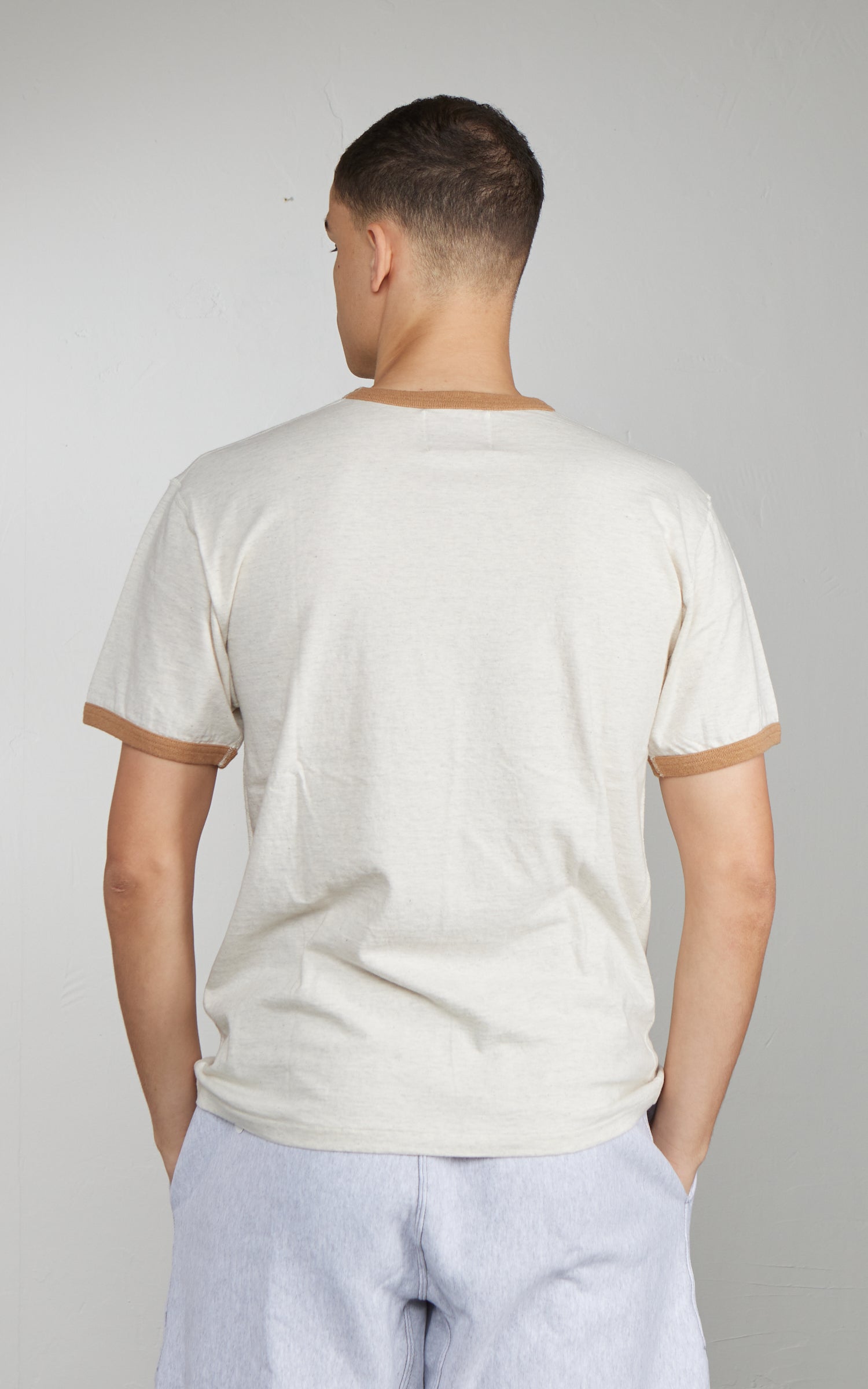 Wonder Looper Recycled Cotton Foxfibre® Ringer T Sand