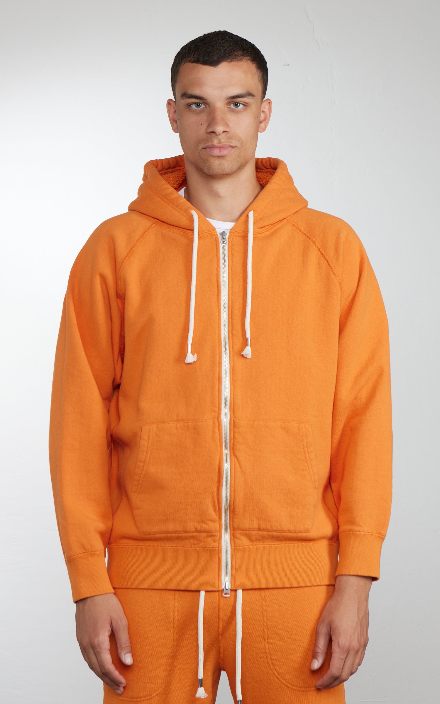 Wonder Looper Zip Hoodie Super Looper French Terry Orange