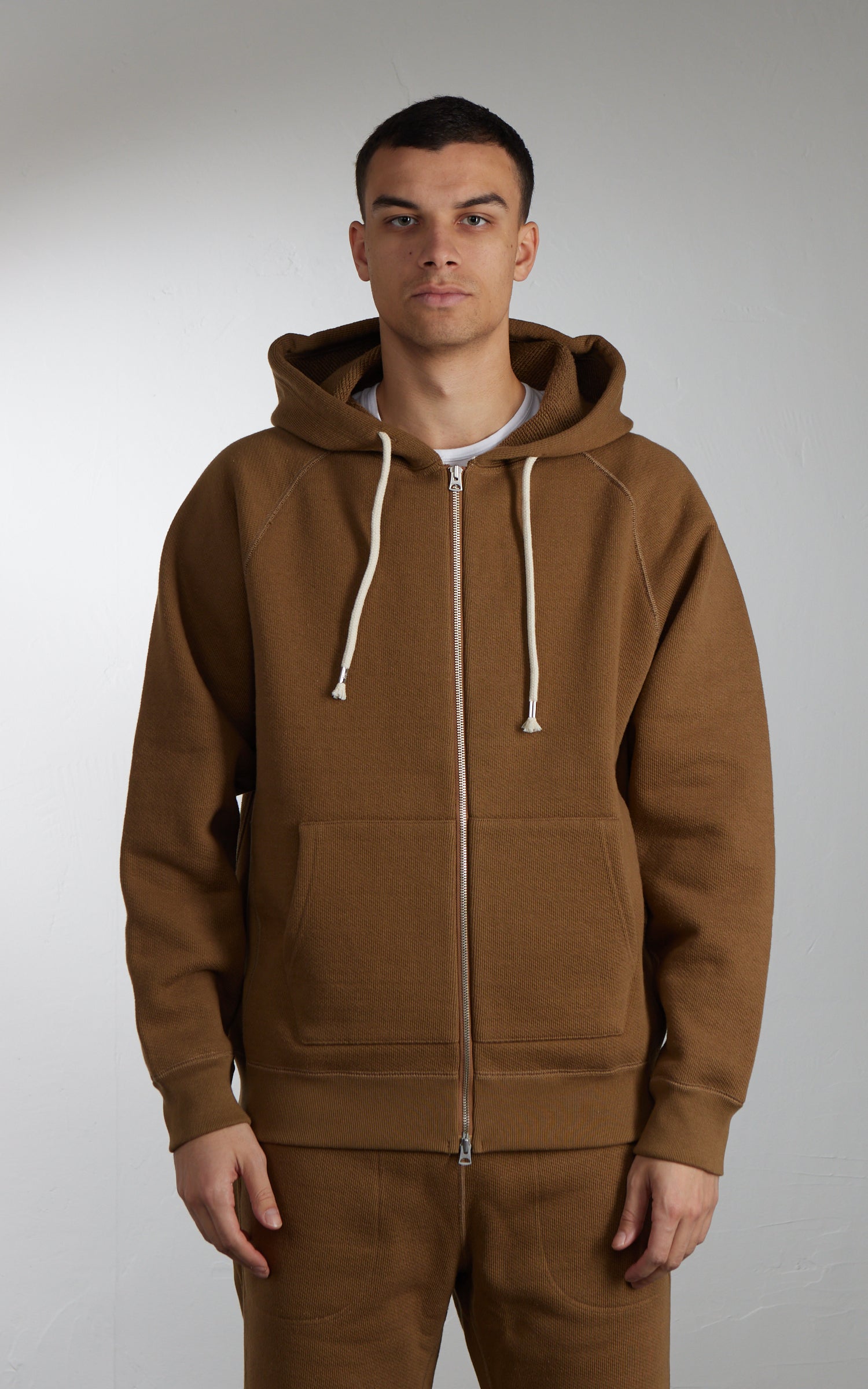 Wonder Looper Zip Hoodie Double Heavyweight French Terry Dune