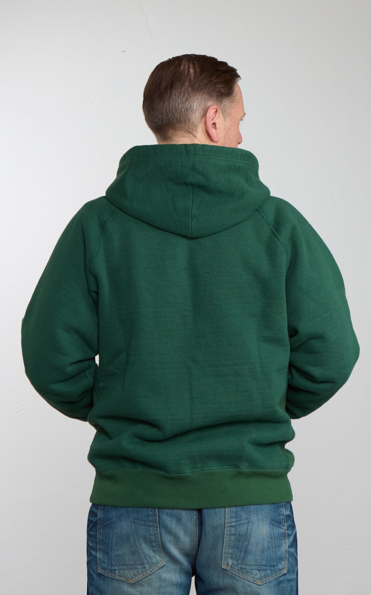 Wonder Looper Zip Hoodie Double Heavyweight French Terry Racing Green