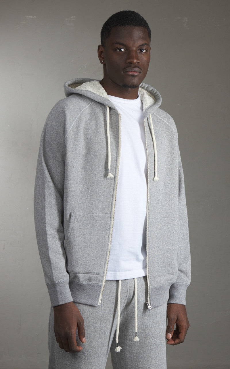 Wonder Looper Zip Hoodie Super Looper French Terry Heather Grey