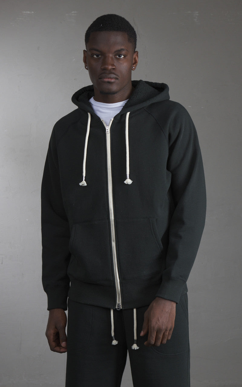 Wonder Looper Zip Hoodie Super Looper French Terry Sumi Black
