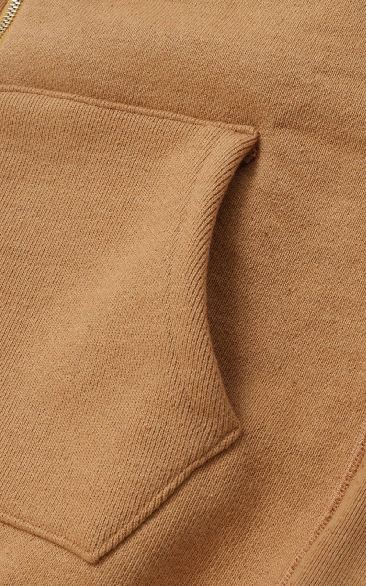 Wonder Looper Zip Hoodie Foxfibre® Double Heavyweight French Terry Coyote 80