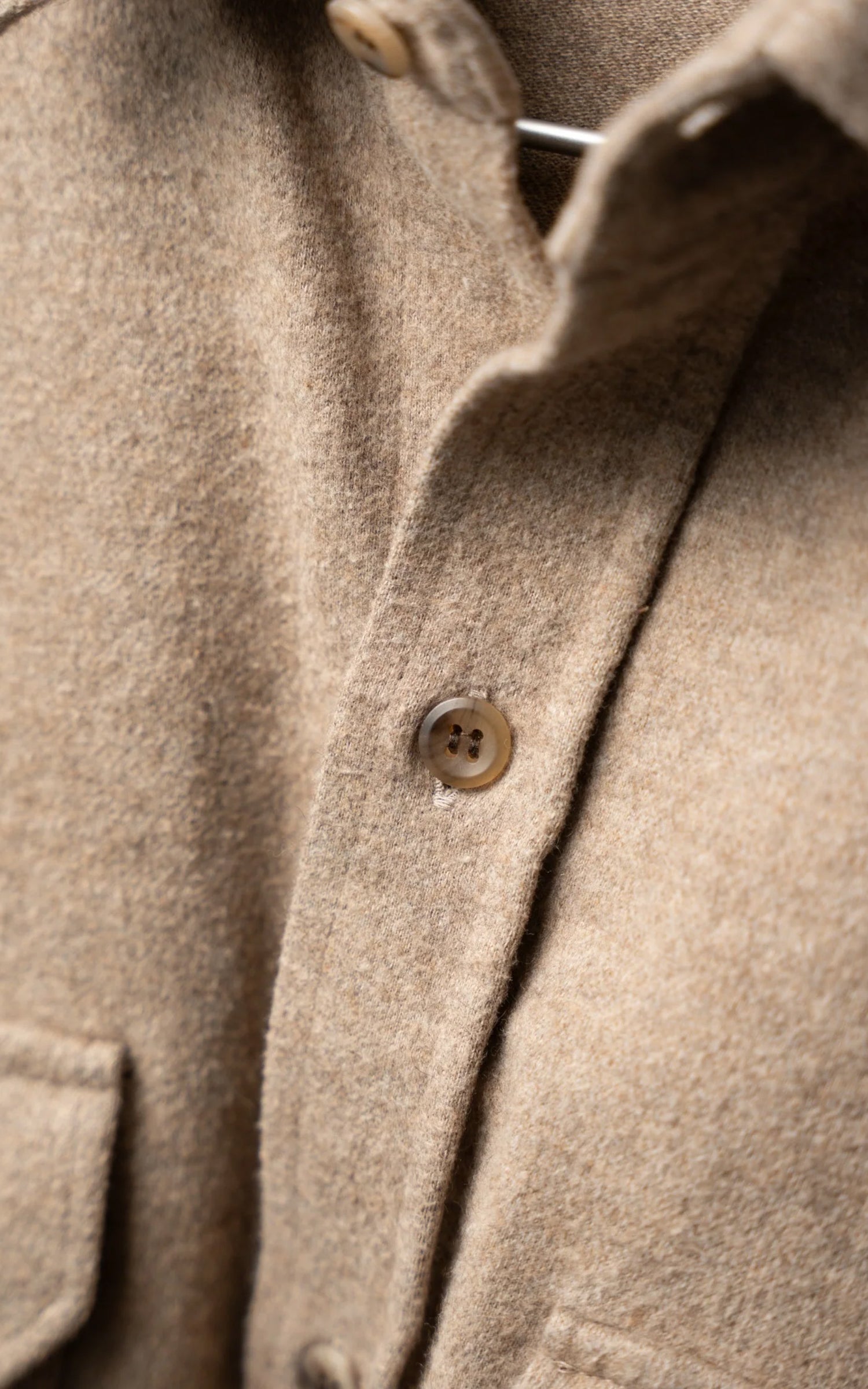 Wonder Looper Foxfibre® Yak Blend Knit Flannel Field Shirt Ash