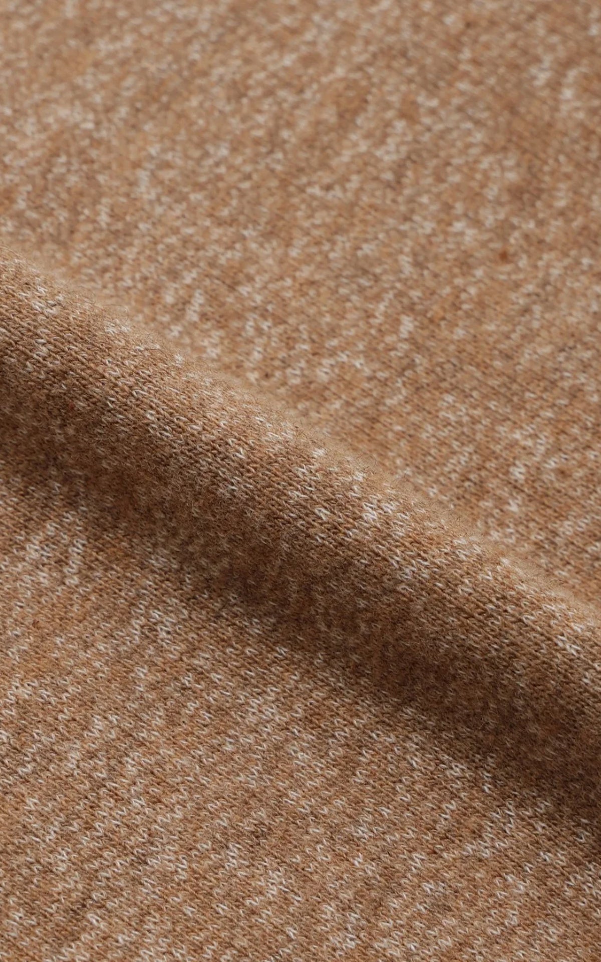 Wonder Looper Foxfibre® Yak Blend French Terry Pullover Rundhalsausschnitt Tabak