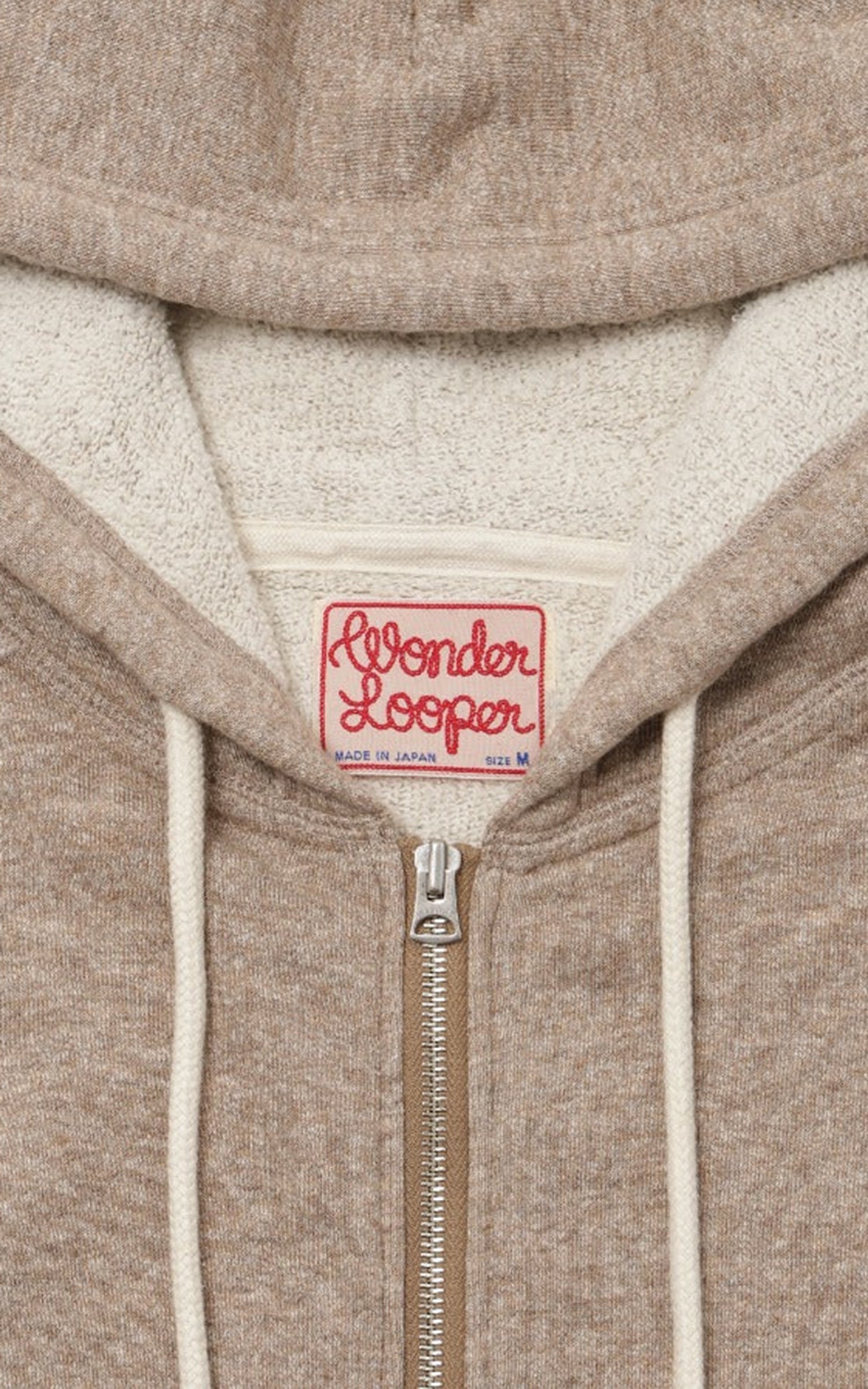Wonder Looper Foxfibre® Yak Blend French Terry Zip Hoodie Ash
