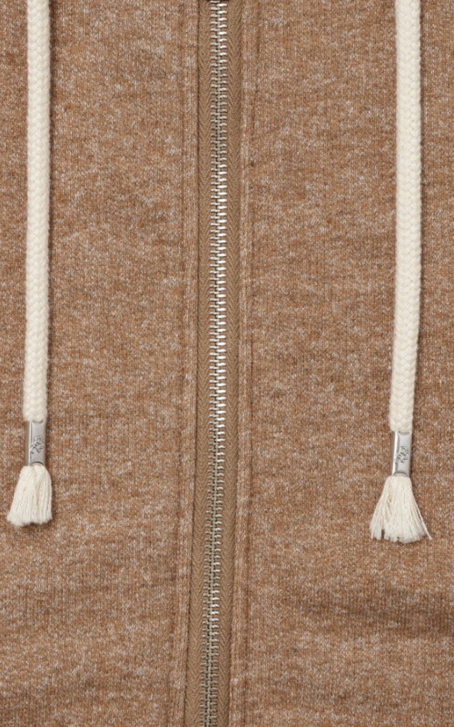 Wonder Looper Foxfibre® Yak Blend French Terry Zip Hoodie Tobacco