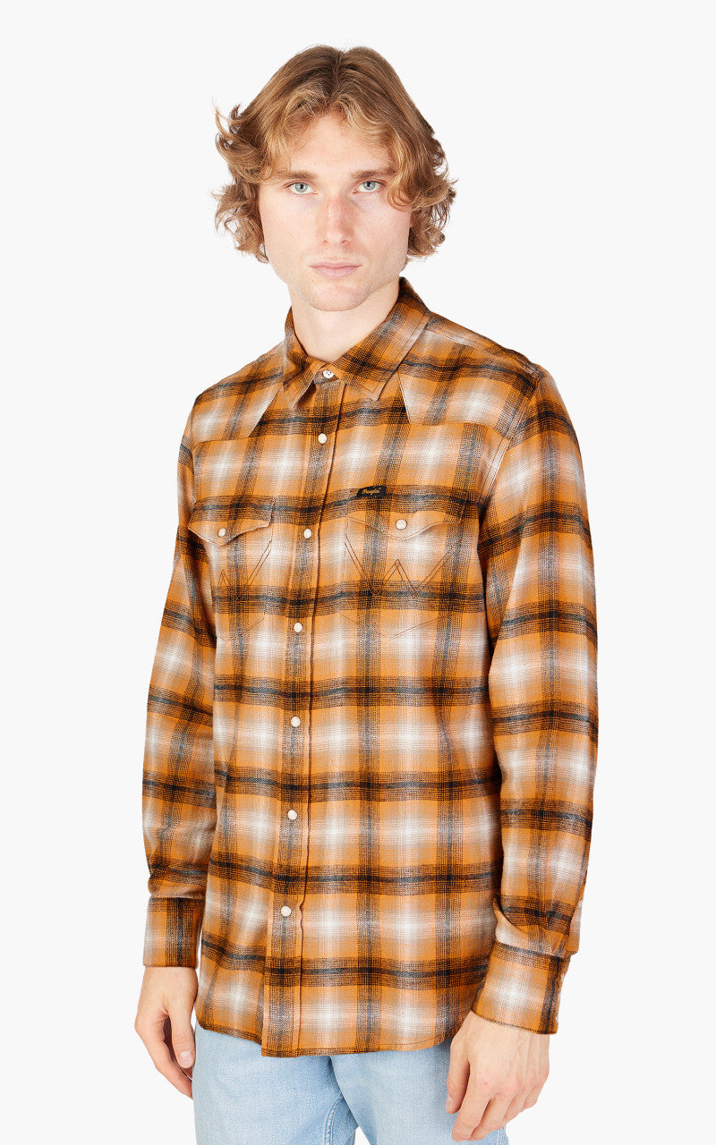 Wrangler L/S Western Shirt Golden Oak