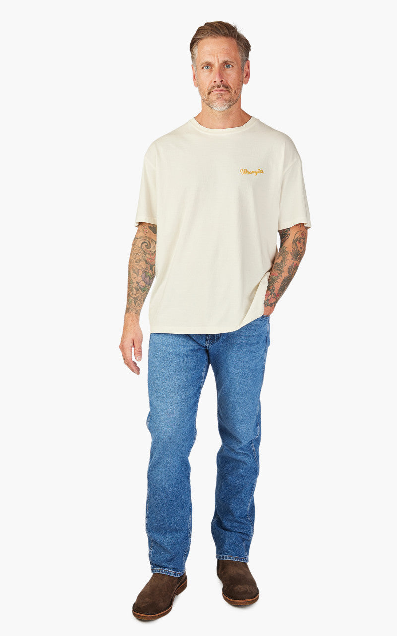 Wrangler Slogan Tee Worn White