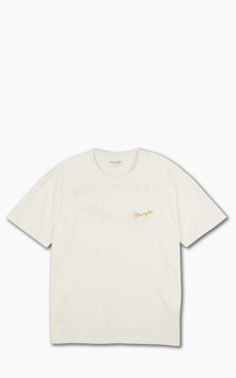 Wrangler Slogan Tee Worn White