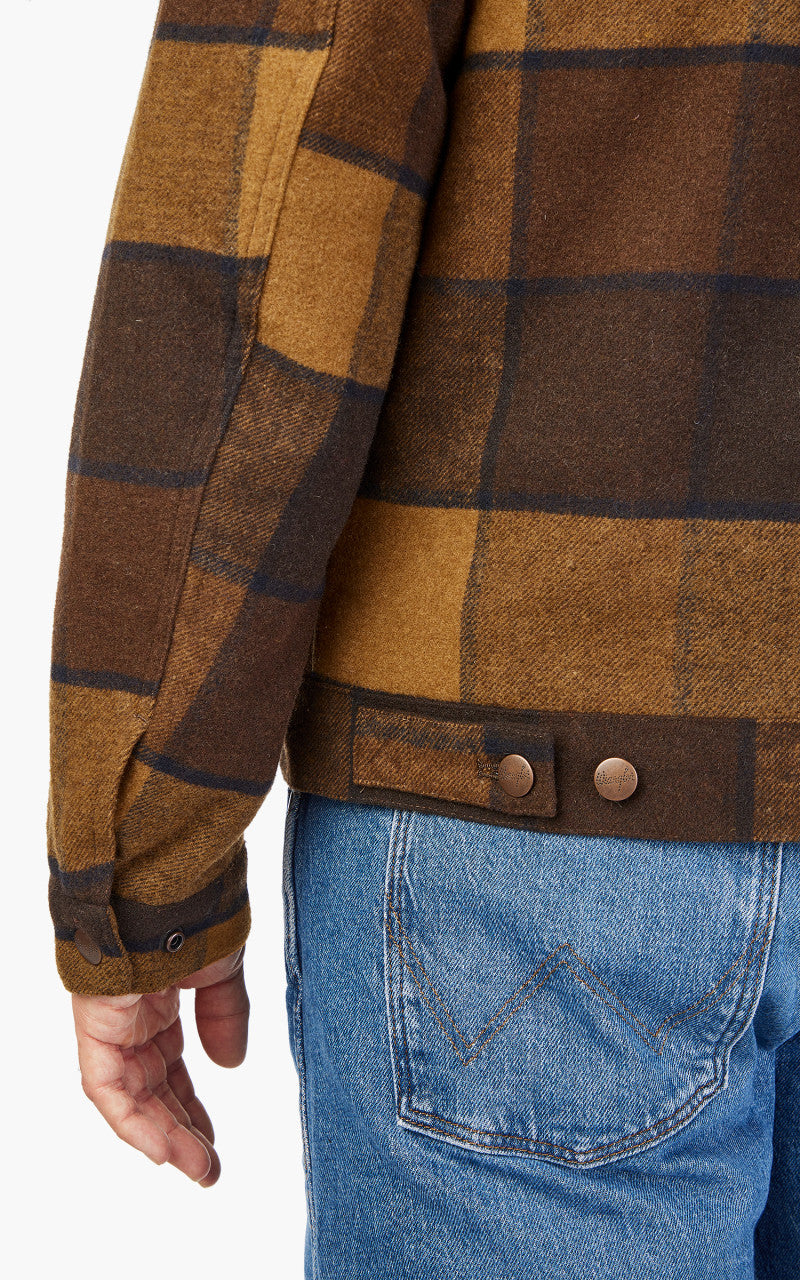 Wrangler Wool Trucker Jacket Yellow Check
