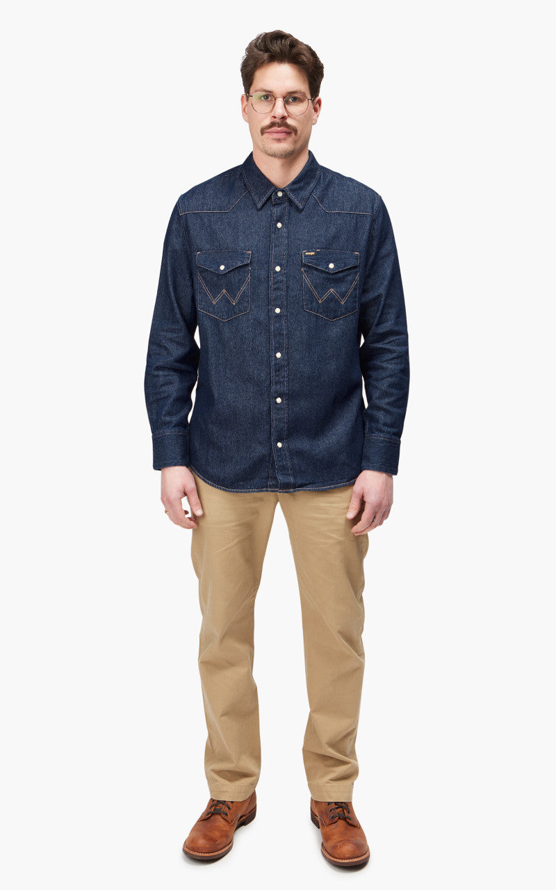 Wrangler Icons 27MW Western Shirt 1 New Indigo