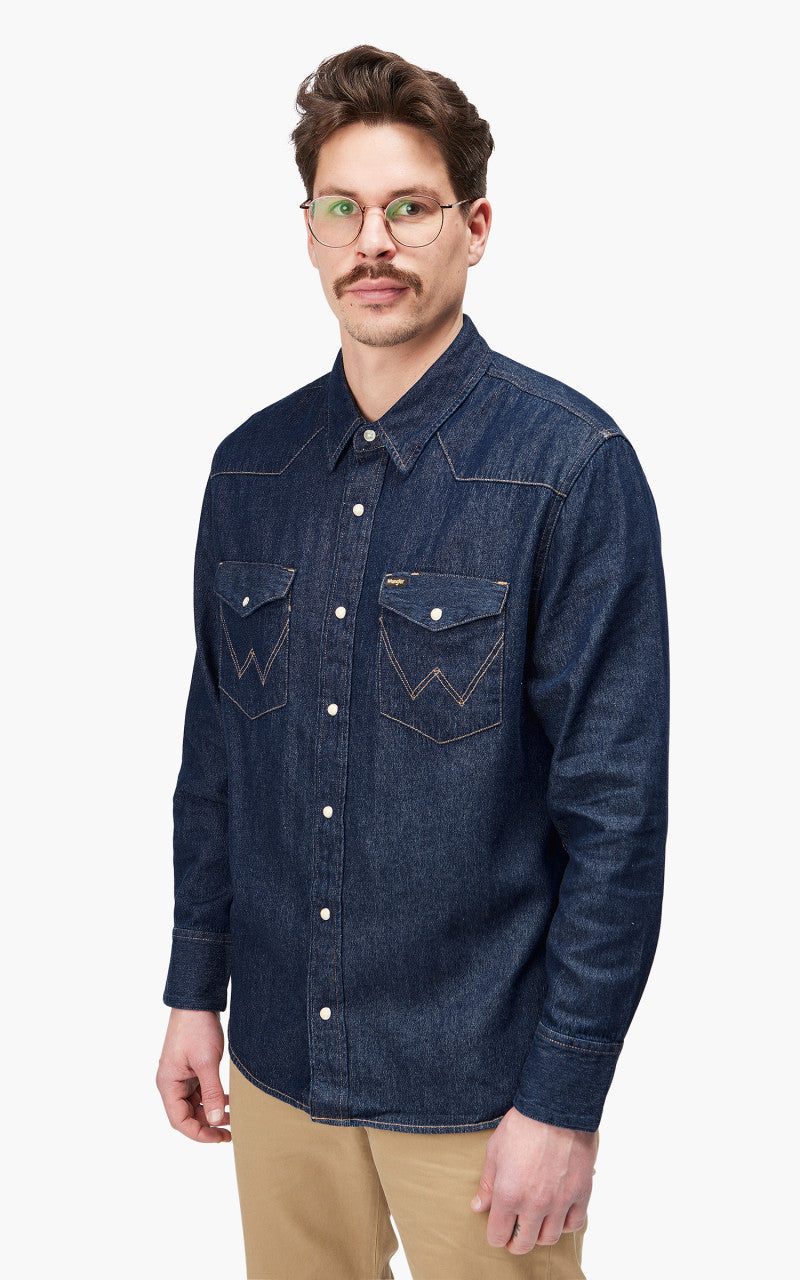Wrangler Icons 27MW Western Shirt 1 New Indigo