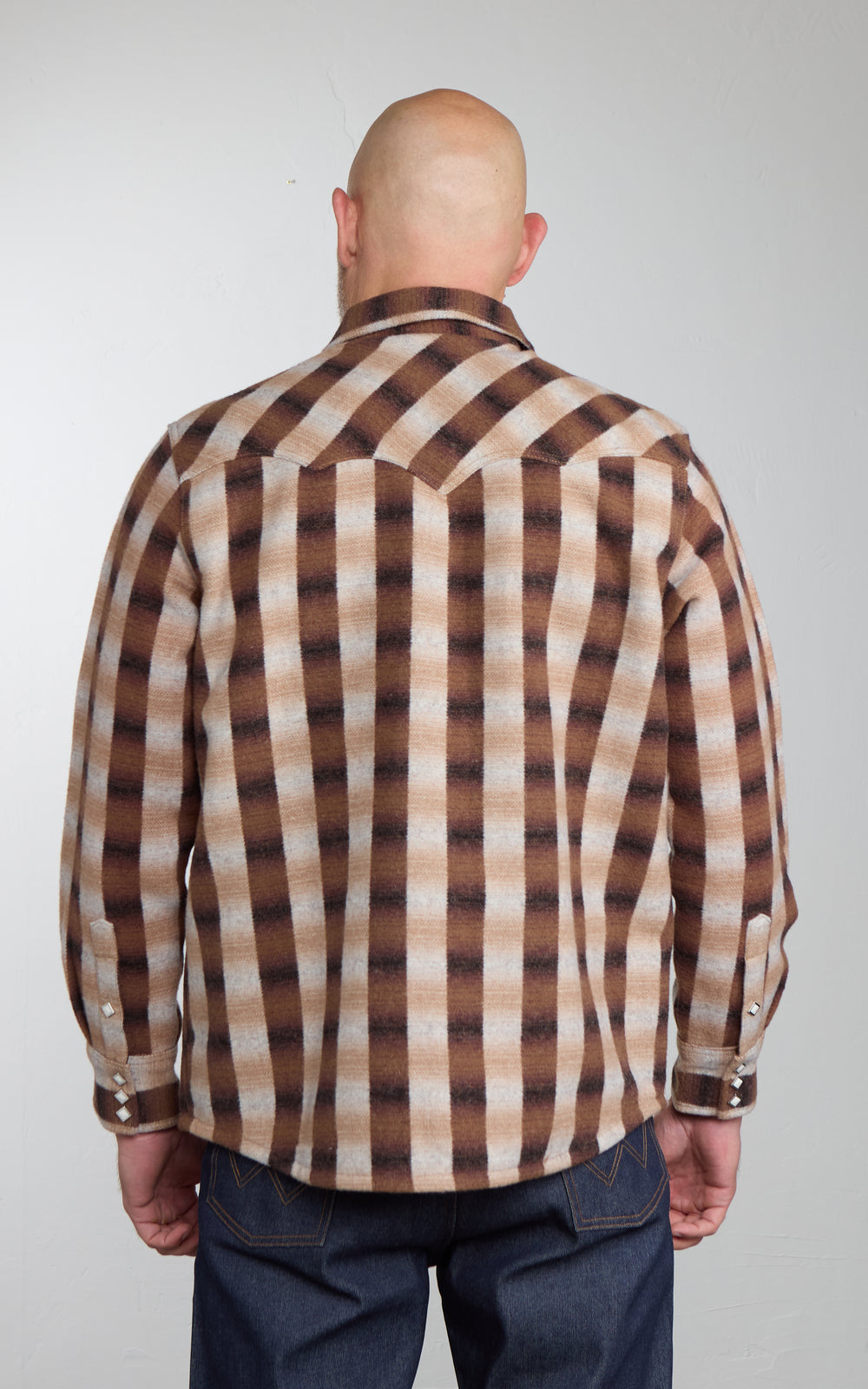 Wrangler Blue Bell Regular Wool Western Shirt Ombre