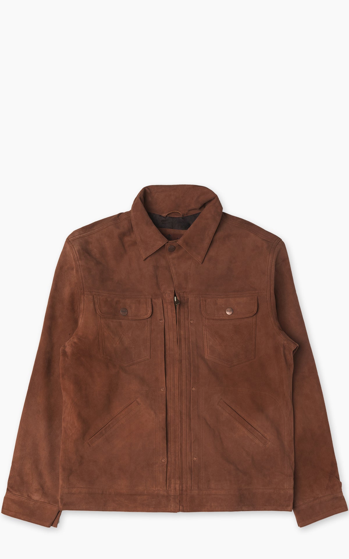 Wrangler Blue Bell Regular Suede 11MJZ Jacket Cherry Mahogany