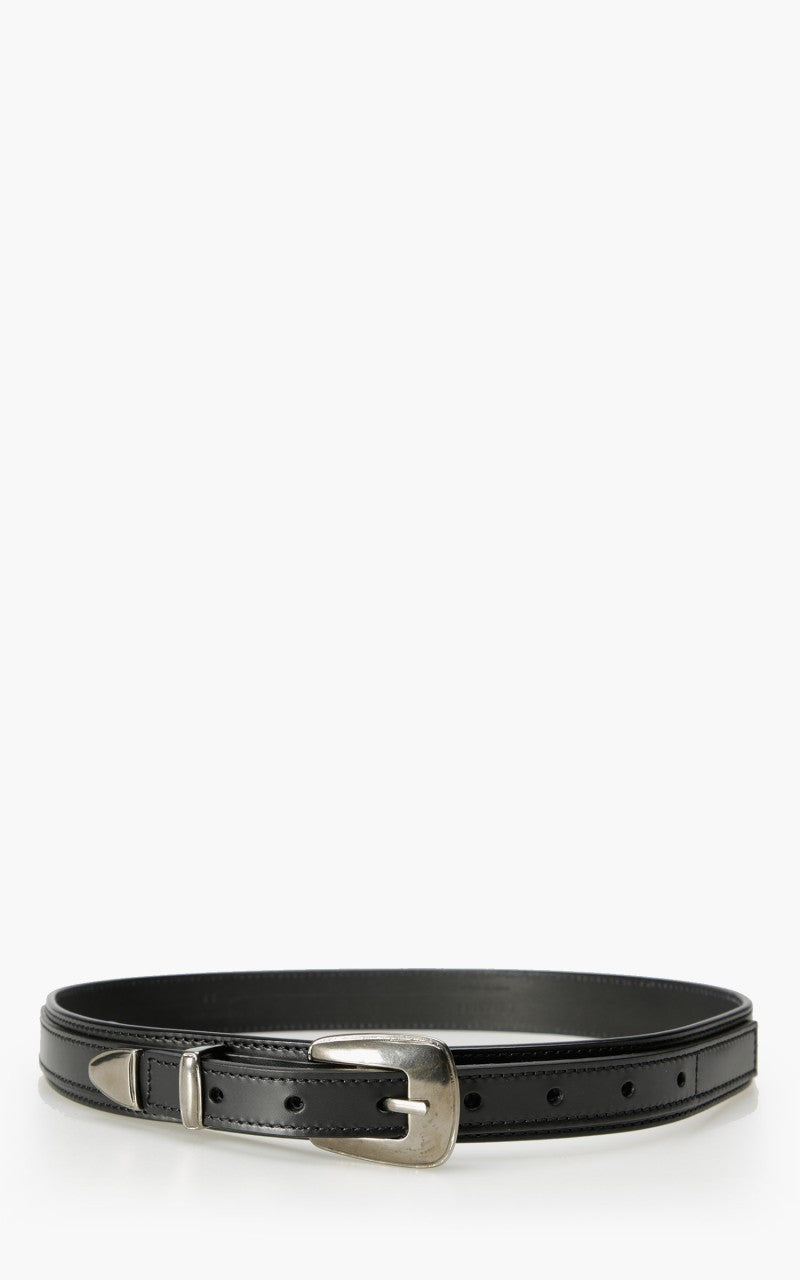 Lemaire Minimal Western Belt Leather Black