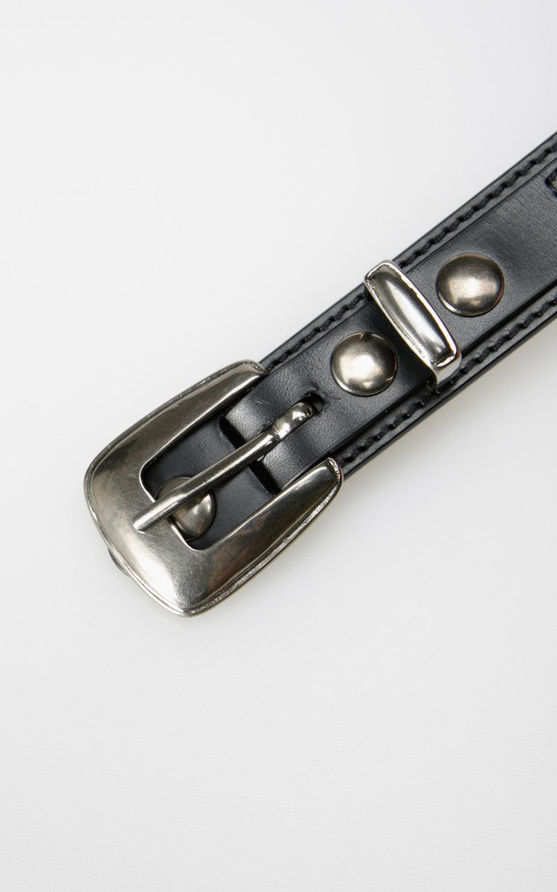 Lemaire Minimal Western Belt Leather Black