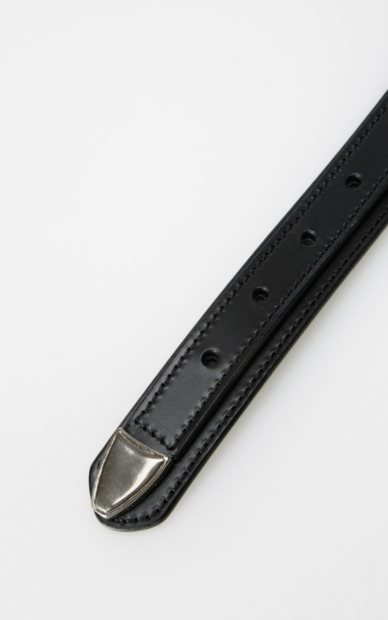 Lemaire Minimal Western Belt Leather Black