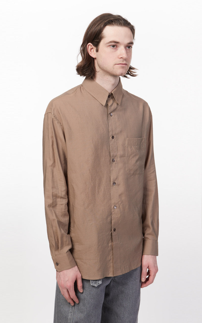 Lemaire Regular Collar L/S Shirt Cappucino