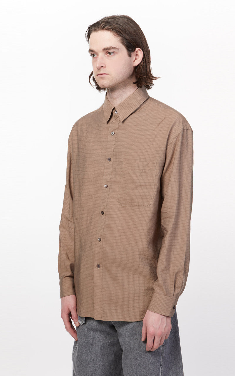 Lemaire Regular Collar L/S Shirt Cappucino