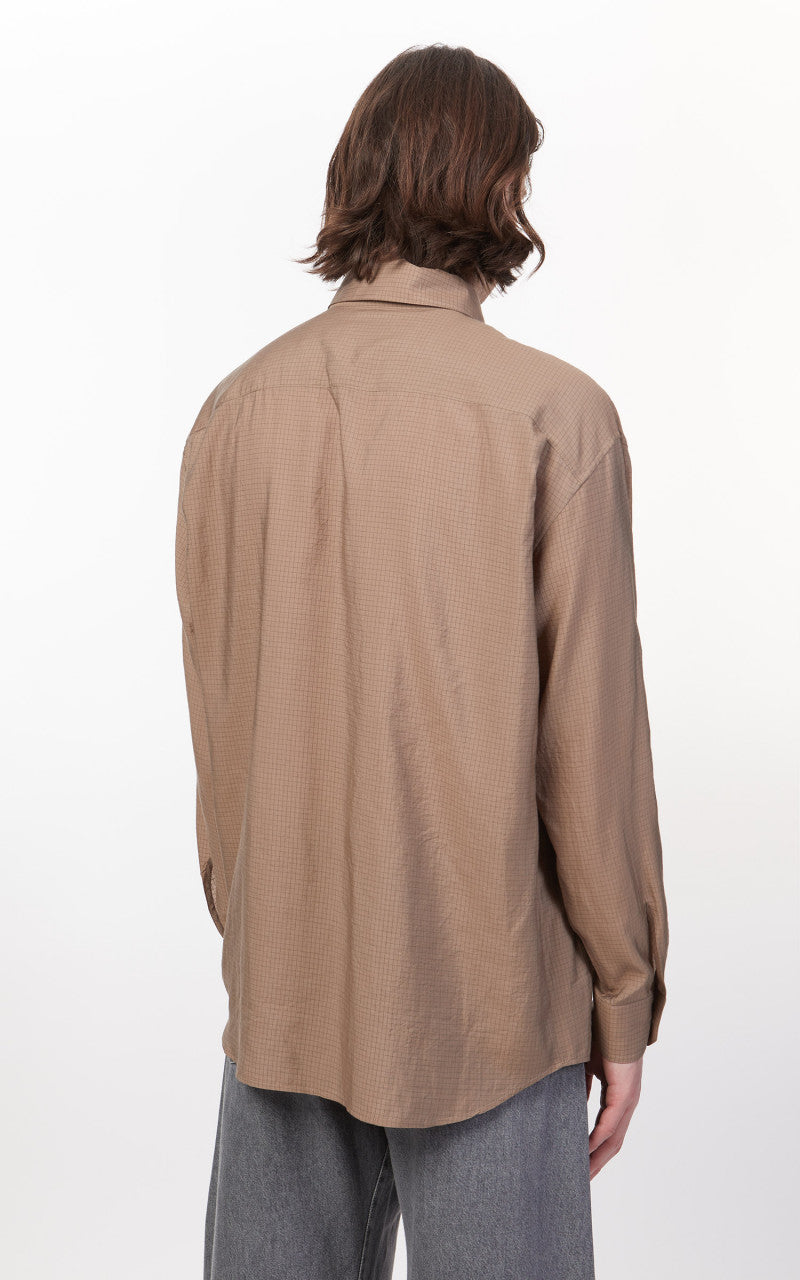 Lemaire Regular Collar L/S Shirt Cappucino