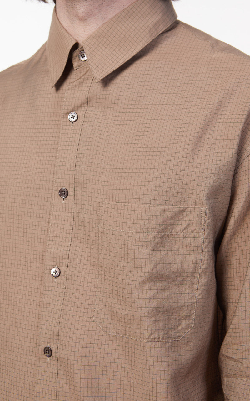 Lemaire Regular Collar L/S Shirt Cappucino