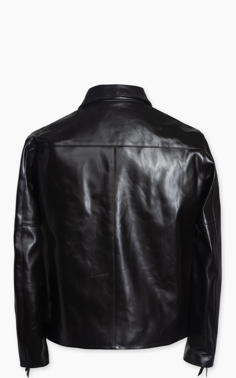 Y'2 Leather PR-65 Vintage Horsehide Light Single Riders Leather Jacket Black