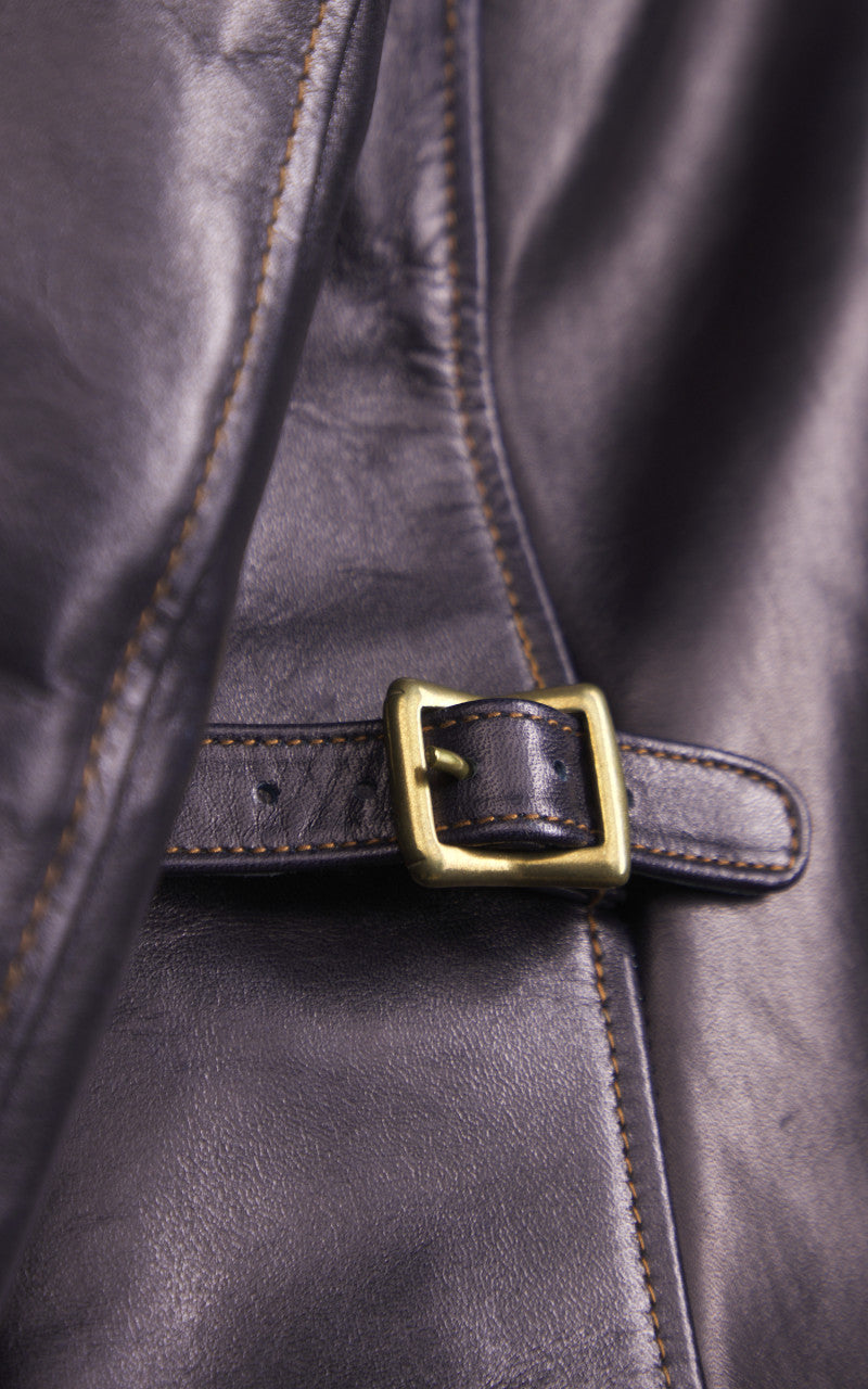 Y'2 Leather IR-42 Horsehide Single Riders Leather Jacket Indigo