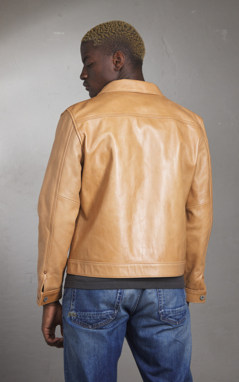 Y'2 Leather KB-140-T Horsehide Type I Leather Jacket Persimmon Dyed Kakishibu