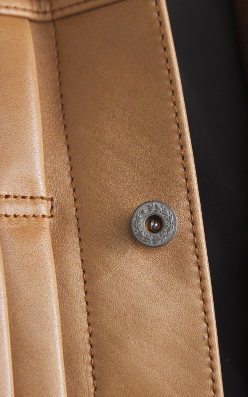 Y'2 Leather KB-140-T Horsehide Type I Leather Jacket Persimmon Dyed Kakishibu