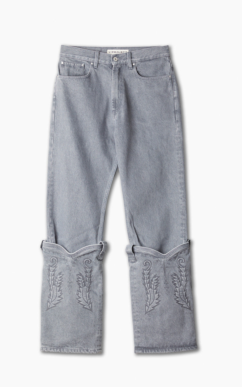 Y/Project Classic Cowboy Cuffs Jeans Steel Grey