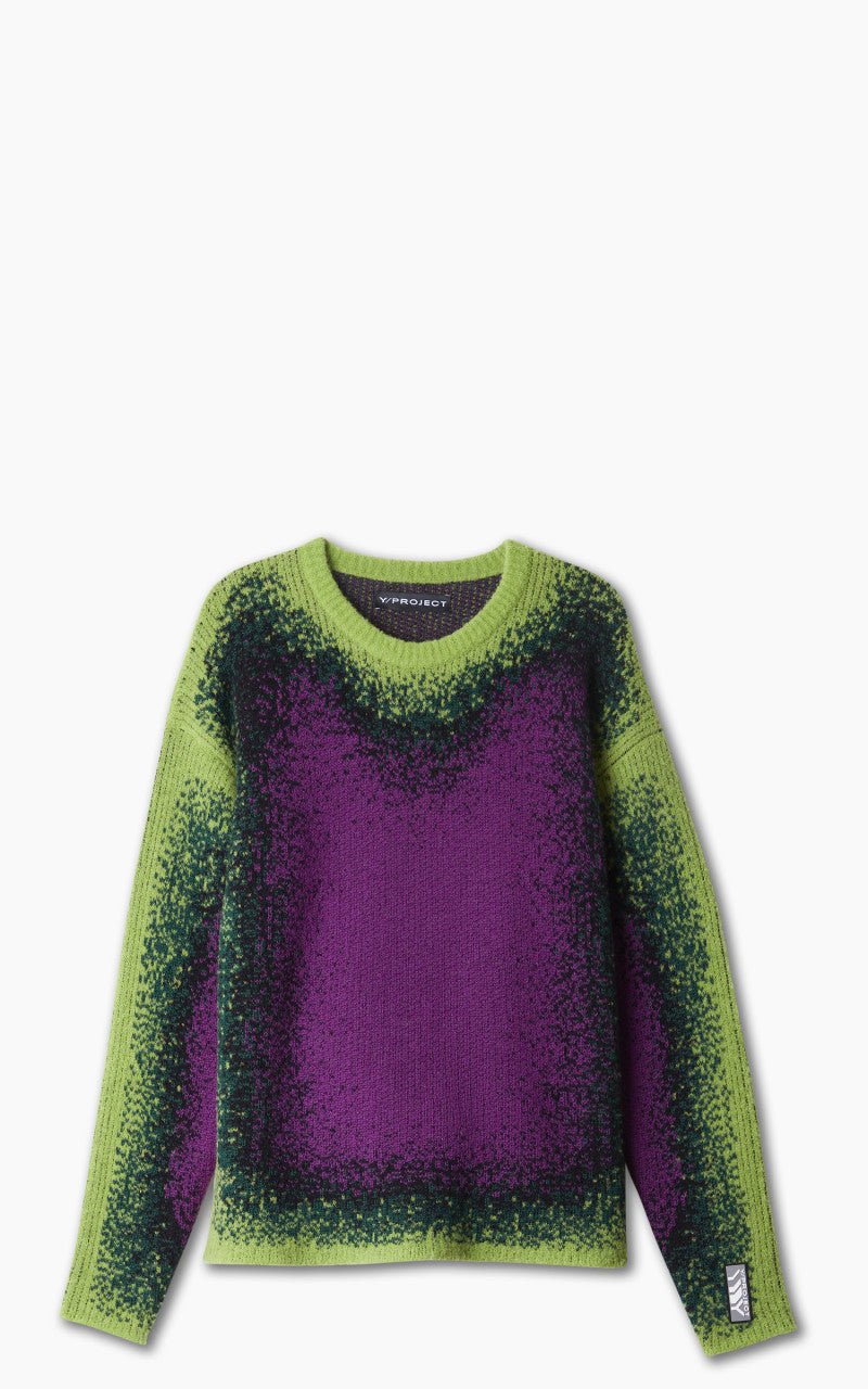 Y/Project Gradient Heavy Knit Sweater Green/Purple